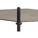 Hexall 24 X 22.5 inch Black / Antique Brass Side Table